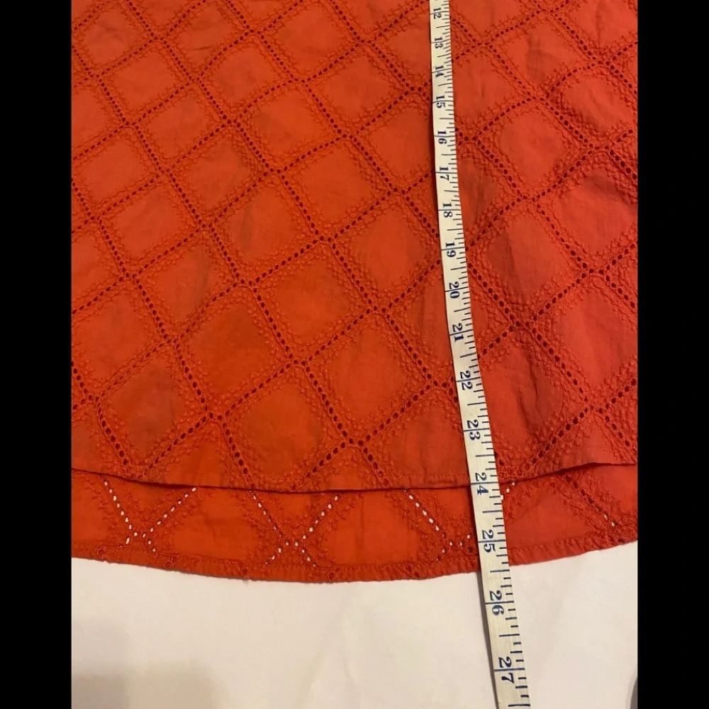 Madewell Embroidered Lattice Swing Top Sz M - Picture 6 of 7